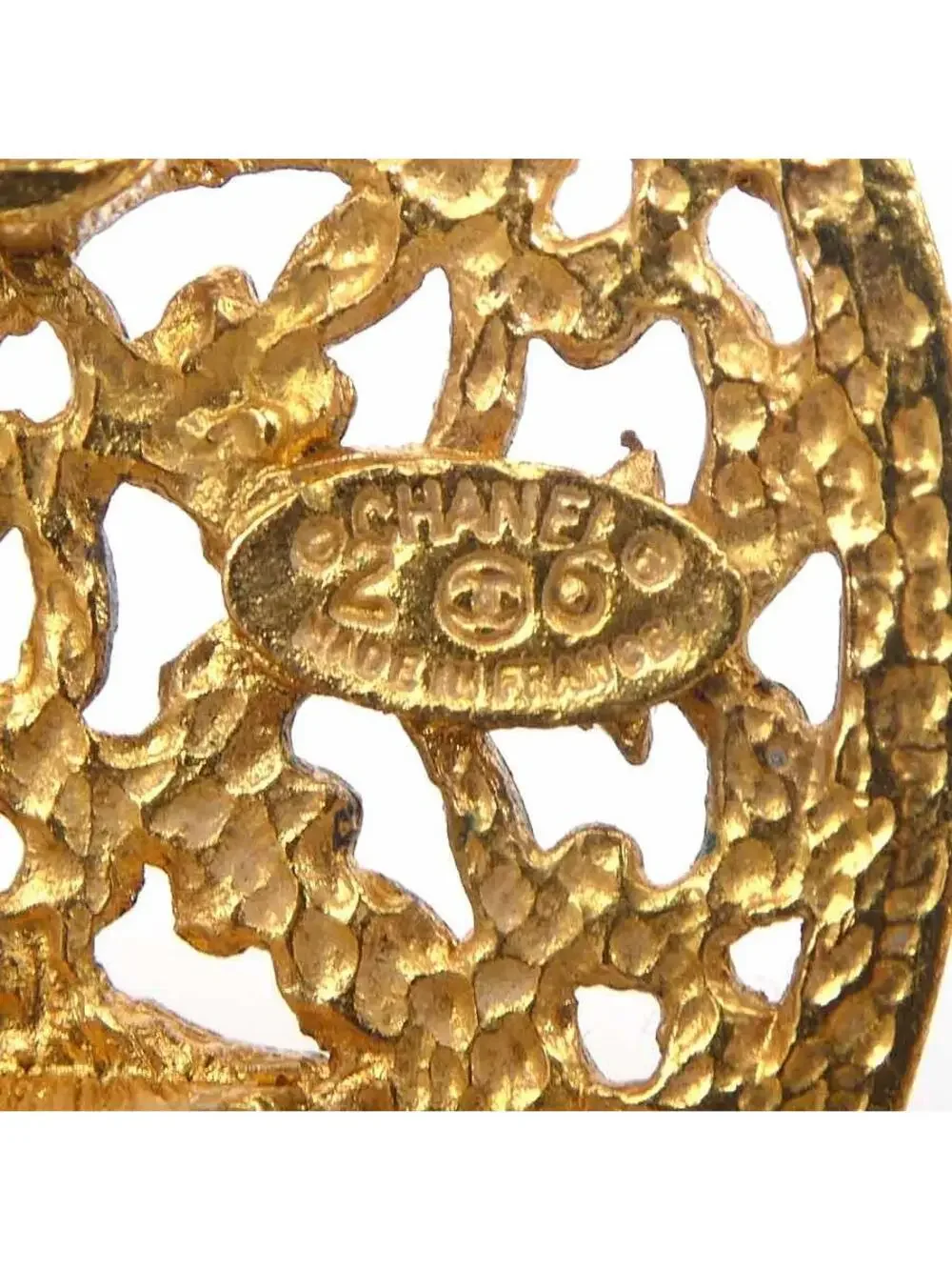 Auth Chanel Cc Logo Earrings Gold Metal #293902C29B